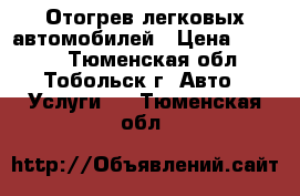 Отогрев легковых автомобилей › Цена ­ 1 000 - Тюменская обл., Тобольск г. Авто » Услуги   . Тюменская обл.